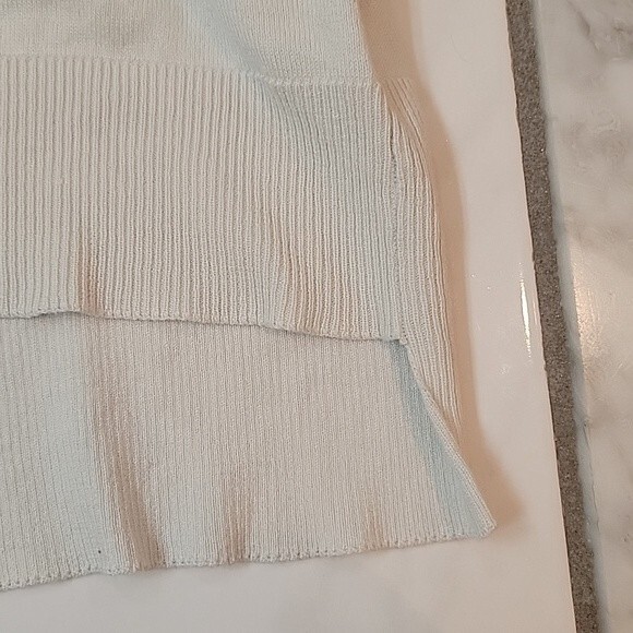 Cullen Women's grey silk blend 3/4 sleeve v neck sweater Size M - Picture 7 of 10